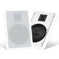 Pronomic FLS-540 WH Flatpanel Wandlautsprecher Boxen Paar (HiFi Flachlautsprecher, 2-Wege Box, 5,25"/133mm Woofer, 1,2"/30mm Tweeter, 25/50 Watt (RMS/Peak), Polklemmen-Anschluss) weiß