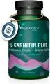 Vegavero L-Carnitin Plus|120 Kapseln | Mit Grüner Kaffee, Cholin, Chrom & Biotin
