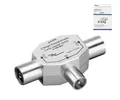 DINIC Verteiler 2x Koaxialkupplung auf 1x Koaxialstecker, 2 #1906845
