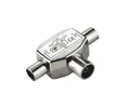 DINIC Verteiler 2xKoax-Kupplung auf 1xKoax-Stecker 2 Radiogeräte