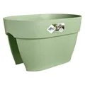 elho Vibia Campana Flower Bridge 40 - Übertopf für Balkon & Außen - Ø 39.0 x H 22.0 cm - Grün/Pistazien Grün