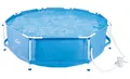 CRIVIT Pool Metal Frame Ø 300 x 76 cm Gartenpool max. 4383 Liter mit Filterpumpe