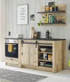 Küche Küchenzeile Single-Küche Used Wood Vintage Küchenblock Set 4-teilig Stove