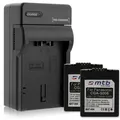 2 Akkus CGA-S006 + Ladegerät für Panasonic Lumix DMC-FZ7, FZ8, FZ18, FZ28
