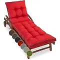 sunnypillow Liegenauflage 200 x 60 - Auflage für Gartenliege extra dick 13cm - Outdoor, wasserdicht, UV Lichtecht - Polster für Sonnenliege - Rot - Rot