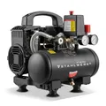 STAHLWERK Kompressor mit 3 L Tank (ST-38 Pro) – ölfrei & leise, 8 bar, 1,6 PS (1,18 kW), 190 l/min, 67 dB, Druckluftkompressor mit Brushless-Motoren, Silent-/Flüsterkompressor, Kolbenkompressor
