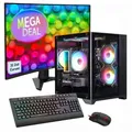 GAMEMAX Gaming-PC Infinity Mini BK Komplett SET Ryzen 5 7500F 32GB DDR5 1TB SSD RTX 5060 + MSI MAG 32C6 Monitor, Curved 80cm (32"), Maus, Tastatur - Schwarz