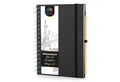 OfficeTree Skizzenbuch OfficeTree Skizzenbuch A5 hoch mit Verschluss, Stift und Stiftehalter, 96 Seiten 48 Blätter - Sketchbook 200g - Weißes Blanko Papier