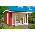 LASITA MAJA Gartenhaus "Jubilee", BxHxT: 370 x 245,1 x 412,5 cm, (Außenmaß inkl. Dachüberstand), schwedenrot