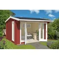 Lasita Holz-Gartenhaus Jubilee 44 Satteldach Lasiert 350 cm x 300 cm