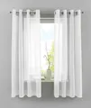 Gardinenbox Gardine (2 St), Ösen, transparent, Voile, 2er Set Transparent »Basel« Bleiband Store 20332TR2