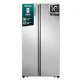 Hisense RS677N4ACC Side by Side Kühl-Gefrierkombination, 179cm, 519 Liter Gesamtkapazität, Multi Air Flow, LED Display, EEK: C, Electronic Touch Control, Inox Look