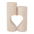 Playwood Holz-Teelichthalter Herz, 2 Stück.