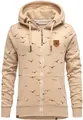 REPUBLIX Damen Sweatjacke Hoodie Sweatshirt Pullover Zipper Jacke RD-024 Beige XXL