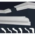 MARBET DESIGN Stuckleisten XPS Styropor weiß - Deckenleisten Deckenstuck Leisten E-Leisten - (2 Meter / 1 Leiste E-14)