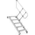 Treppe m.eins.Handlauf Stufen-B.600mm senkr.H.max.2250mm A.1370mm 60Grad ZARGES