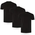 Fm London Herren-t-shirt (3/5er-pack) Herren T-Shirt , L, Schwarz (3er-pack) 