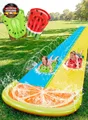Wasserrutsche für Kinder mit Sprinkler und 2 Boogie-Boards, Gartenspielzeug