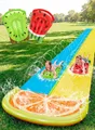 Sommer-Spielzeug im Freien - 2-Personen-Wasserrutsche - Sprinkler - 609 x 157 cm