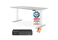 Ergotopia Schreibtisch Desktopia Pro X elektrisch höhenverstellbarer Schreibtisch, elektrisch verstellbarer Bürotisch inkl. edlem OLED-Display