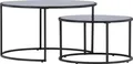 Twin Couchtisch Set mit 2 schwarz.