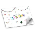itenga Platzset itenga Tischset Endlich Schulkind weiß bunt DIN A3, 50 Blatt Deko Schu