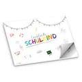 itenga Tischset Platzset Endlich Schulkind Papier I DIN A3 (59,4cm x 42cm) 50 Blatt I ideal als Gedeckunterlage und Deko für den Schulanfang
