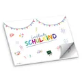 itenga Tischset Endlich Schulkind bunt DIN A3 50 Blatt Papier Schulanfang Party