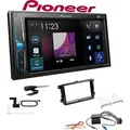 Pioneer DMH-A3300DAB 2-DIN Multimedia Autoradio Bluetooth DAB+ USB mit Einbauset für Volkswagen VW Polo 2009-2014 piano black