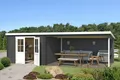 Gartenhaus ST.LOUIS; 292x701 cm; 28 mm; 400 cm Schleppdach, ohne Boden, CARBON G
