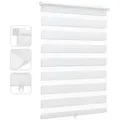 Doppelrollo Doppelrollo Duo Rollo Schnurlos Klemmfix ohne Bohren Rollo Faltrollo, Sekey, Klemmträger, ohne Bohren Klemmträger, ohne Kettenzug, sicherer für das Kinderzimmer weiß 40 cm x 130 cm