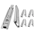 AOLISHENG Schubladenschienen Vollauszug 550mm Schwerlastauszug mit 45 kg Tragkraft für Küchenschränke und Möbel,Weiß,5 Paar(10er Set)