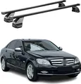 Menabo Dachträger für Mercedes C Klasse W204 Limo 2007-2014 75kg Stahl Schwarz