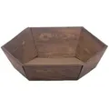 Präsentkorb Sechseck VINTAGE Holzoptik mittel