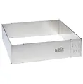 Birkmann, verstellbarer Backrahmen, eckiger Tortenring, stufenlos verstellbar von 22 x 25 cm – 43 x 48 cm, extra hoher Rand: 7 cm, Edelstahl,bis 230 °C