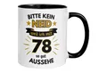 Momentals Tasse Geburtstag Geschenk Mann 78 – „Bitte kein Neid“ – Geburtstagsgeschenk, Gratis Versand · Links-&Rechtshänder · Spülmaschinenfest