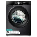Hisense WF3S8043BB3 Waschmachine mit Dampffunkunktion, 8 kg, 1400 U,min, WIFI, ConnectLife, Power JetWash, Anti-Allergie Programm, Aqua Stop, Auto Wash, Quick Wash, EEK A-30 Prozent