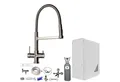 BieTal Wassersprudler Tafelwassergerät BieTal® BT-10U Sprudelwasser Zapfstelle Komplett Set, (Set, 6kg CO2 Flasche-tlg., 5-Wege Wasserhahn mit Brause 3-leitig), Sprudelwasseranlage Trinkwasser Wasserspender