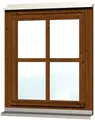Skanholz Fenster Einzelfenster, für Carports, 69,1 x 82,1 cm