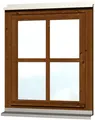 Skanholz Fenster "Einzelfenster", braun (nussbaum), B/H/L: 69cm x 82cm