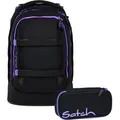 Satch, Schulrucksack-Set PACK Purple Phantom 2-teilig, ab 5. Klasse - Schwarz