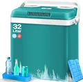 KESSER® 32 L Kühlbox 12V, 230V Stecker, Mini-Kühlschrank, Thermoelektrische Warmhaltebox
