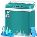 KESSER® Kühlbox Thermobox 32Liter | Thermo-Elektrische Kühlbox | KÜHLT und WÄRMT | 12 & 230V | Thermobox für Auto, Boot & Camping | Mini-Kühlschrank mit ECO & MAX Modus | inkl. Kühlakku