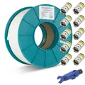 SYMARIX Koaxialkabel 115dB mit Kupfer-Innen­leiter T60+ 100m mit Cabelcon F-6-TD