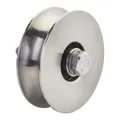 SOTECH Schiebetorrolle Ø 80 mm Edelstahl Laufrolle Tragkraft 300kg Kugellager wasserdicht Torrolle Rollenbreite 24 mm Nutradius: 10 mm für Rolltor