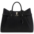 GUESS Yesba Saffiano Girlfriend Satchel Damen Handtasche Schwarz