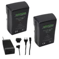 2x PATONA Akku V-Mount 190Wh für Sony BP190WS DSR 250P 600P 650P + Ladegerät Set