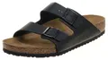BIRKENSTOCK Arizona - Slipper - Birko-Flor - Schwarz - Weichbettung - Schmal - Größe 39
