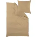 Curt Bauer Mako-Brokat-Damast Bettwäsche Yun 135x200 cm + 80x80 cm | karamell - beige