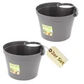 2x Fallrohr Blumentopf für Regenrohr Regenrinne Pfosten Abflussrohr Hängetopf